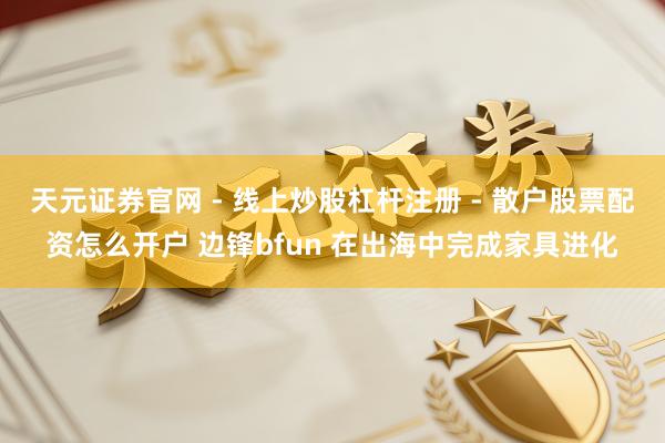 天元证券官网 - 线上炒股杠杆注册 - 散户股票配资怎么开户 边锋bfun 在出海中完成家具进化