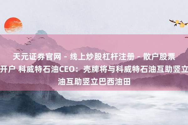 天元证券官网 - 线上炒股杠杆注册 - 散户股票配资怎么开户 科威特石油CEO：壳牌将与科威特石油互助竖立巴西油田