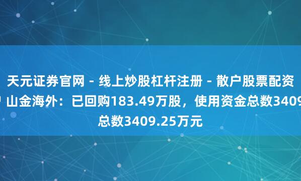 天元证券官网 - 线上炒股杠杆注册 - 散户股票配资怎么开户 山金海外：已回购183.49万股，使用资金总数3409.25万元