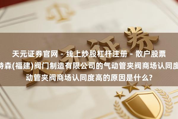 天元证券官网 - 线上炒股杠杆注册 - 散户股票配资怎么开户 德特森(福建)阀门制造有限公司的气动管夹阀商场认同度高的原因是什么?