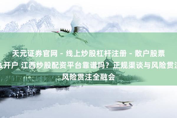 天元证券官网 - 线上炒股杠杆注册 - 散户股票配资怎么开户 江西炒股配资平台靠谱吗？正规渠谈与风险贯注全融会