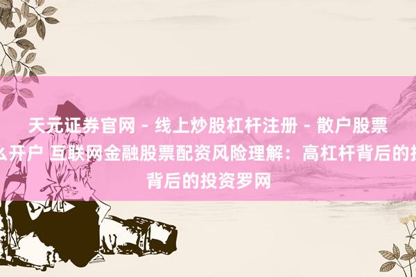 天元证券官网 - 线上炒股杠杆注册 - 散户股票配资怎么开户 互联网金融股票配资风险理解：高杠杆背后的投资罗网
